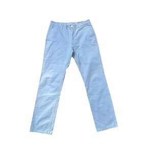 Bonobos Pants Mens 32x32 Blue Chino slim Straight Leg Flat Front